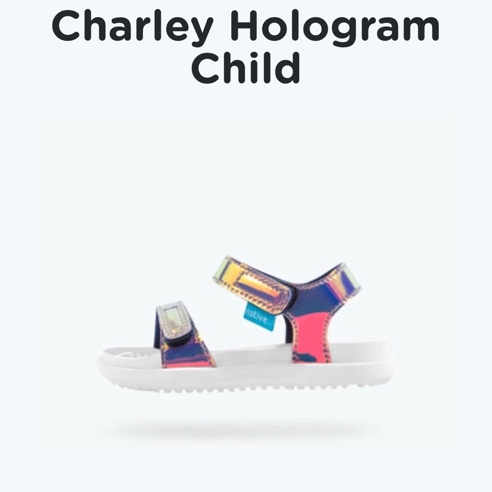 Native brand Charlie hologram child sandal